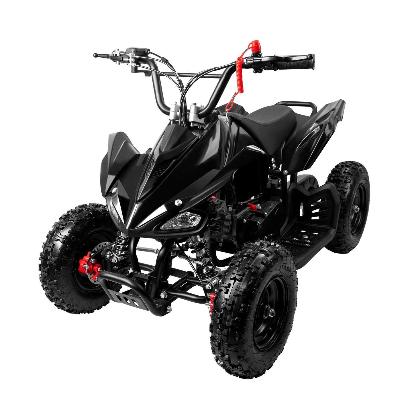 Ktoebyco 49cc 2-Stroke Gas Mini ATV for Kids, Air-Cooled Engine, Pull Start, 6" Steel Wheels, Disc Brakes