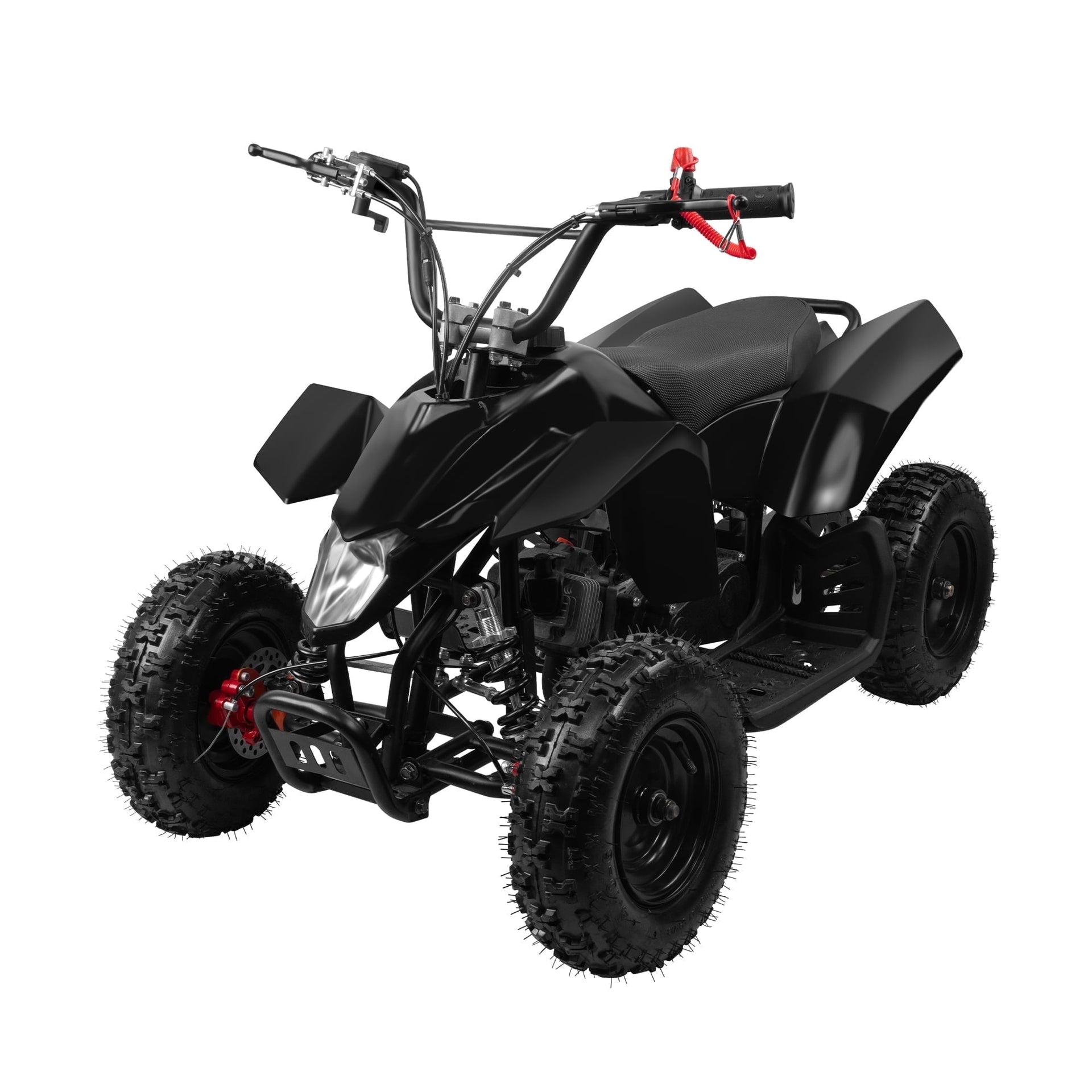 Ktoebyco 49cc Kids Gas Mini ATV for Ages 5–13, Pull Start 2-Stroke Quad Bike 4 Wheeler with Disc Brakes
